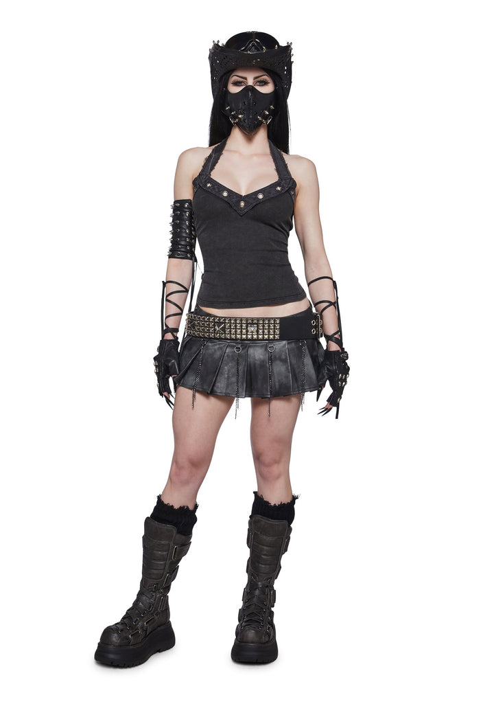 Tactical Grommet Halter Top
