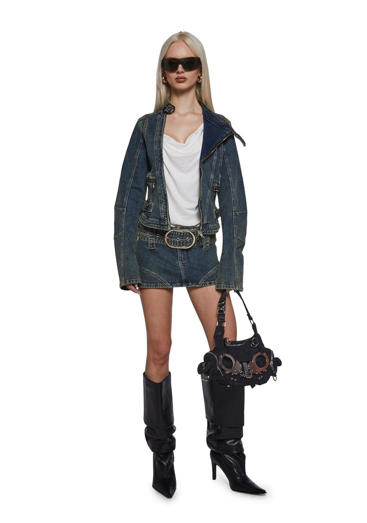 Norah Micro Skort - Denim