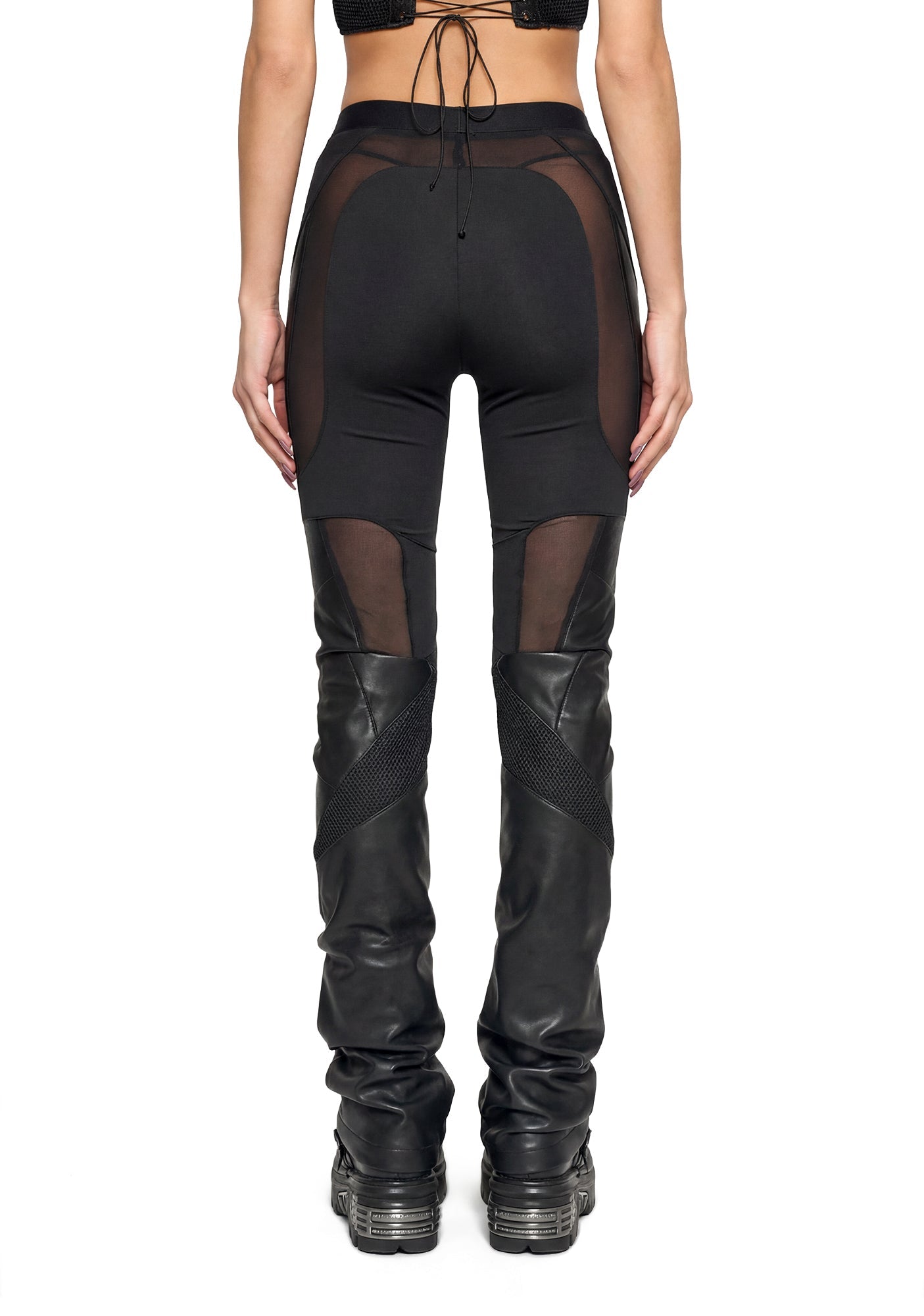 Moto Mesh Pants - Black