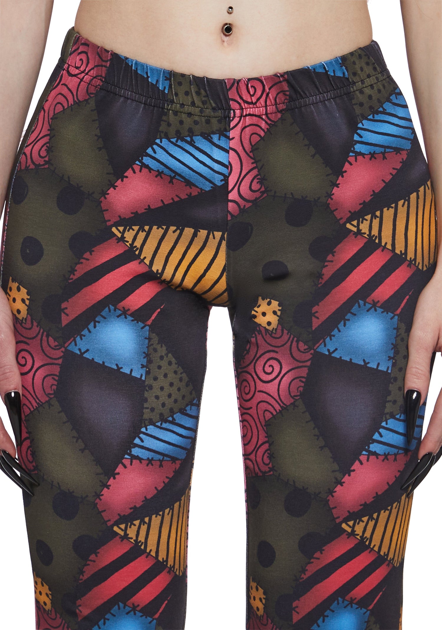 Mismatched Doll Flared Leggings