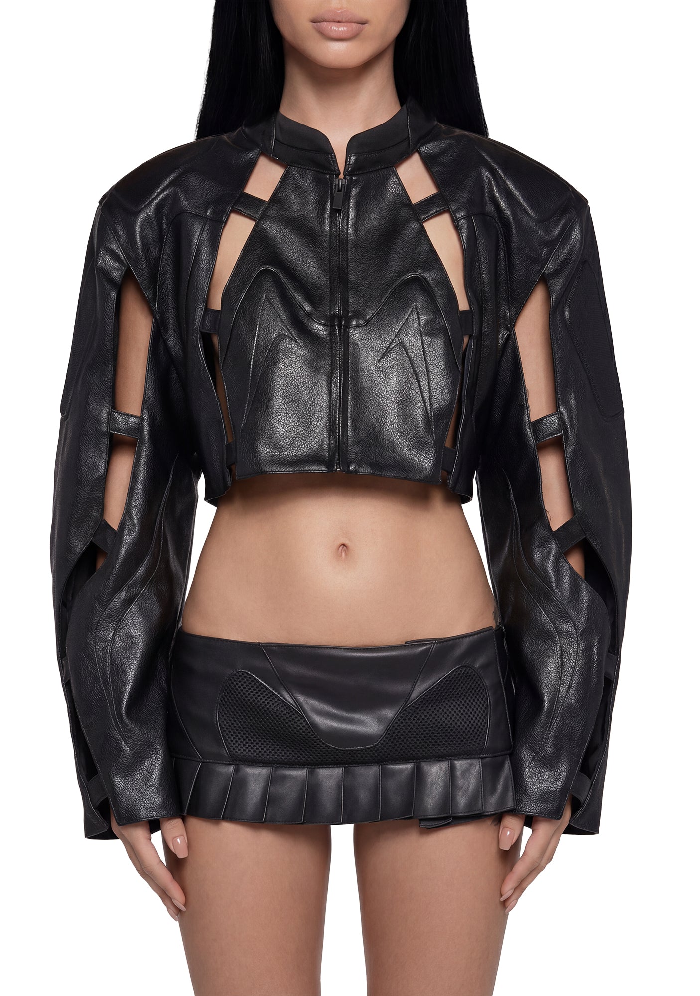 Octane Moto Floating Crop Jacket - Black