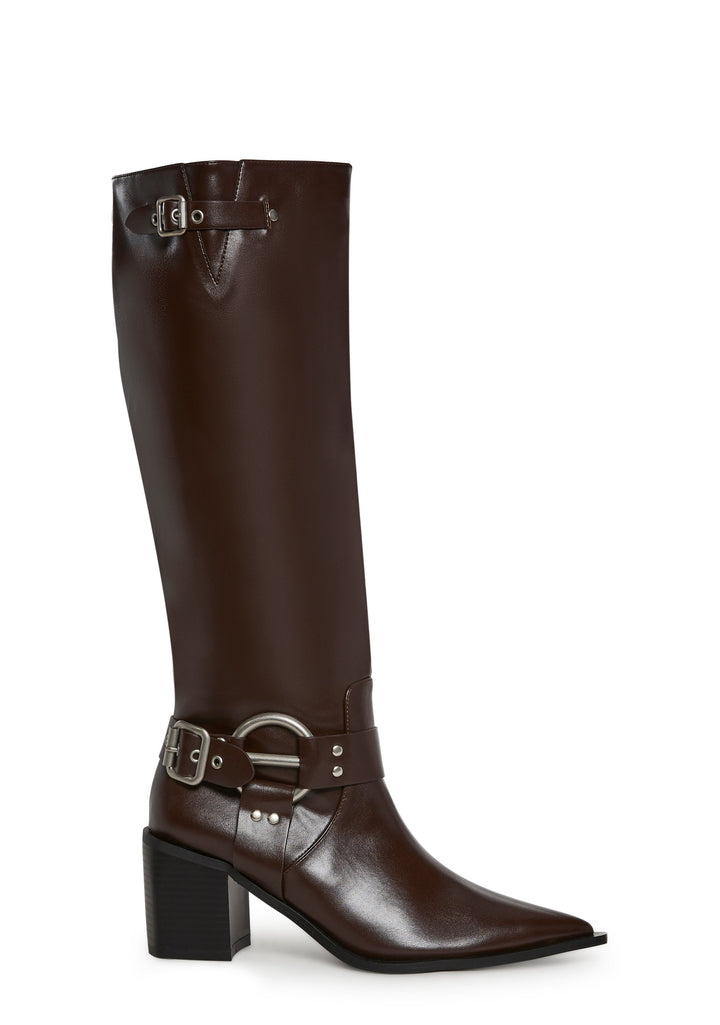 West End Buckle Boots - Brown