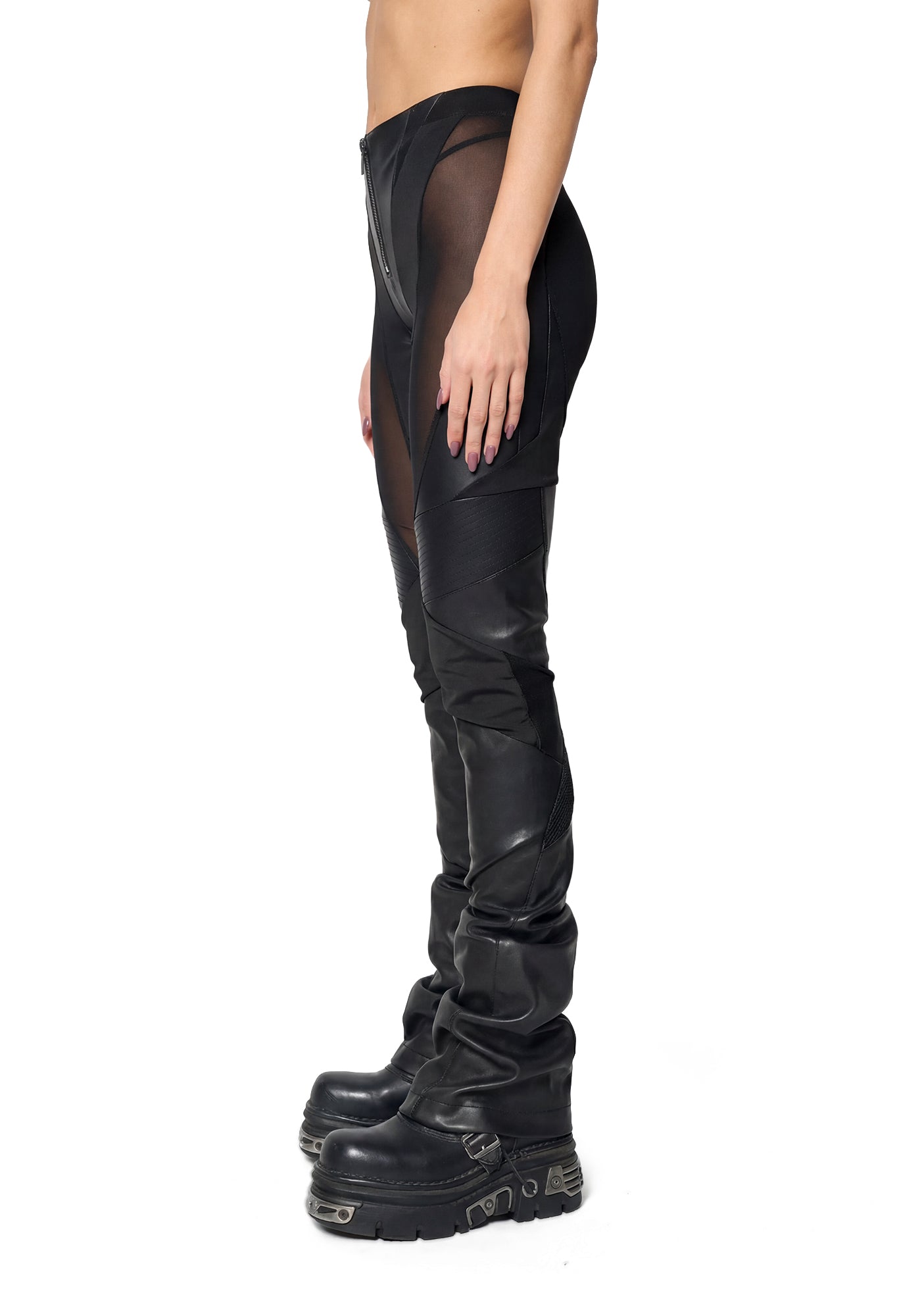 Moto Mesh Pants - Black