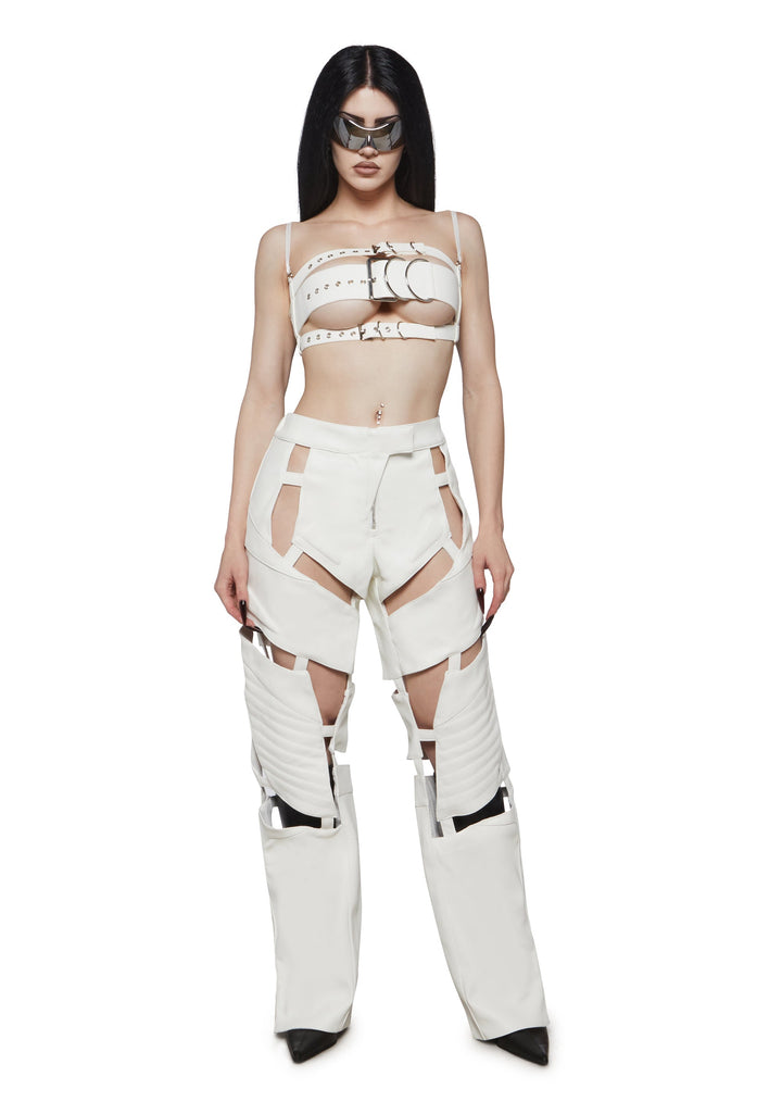 Biker Floating Pants - White