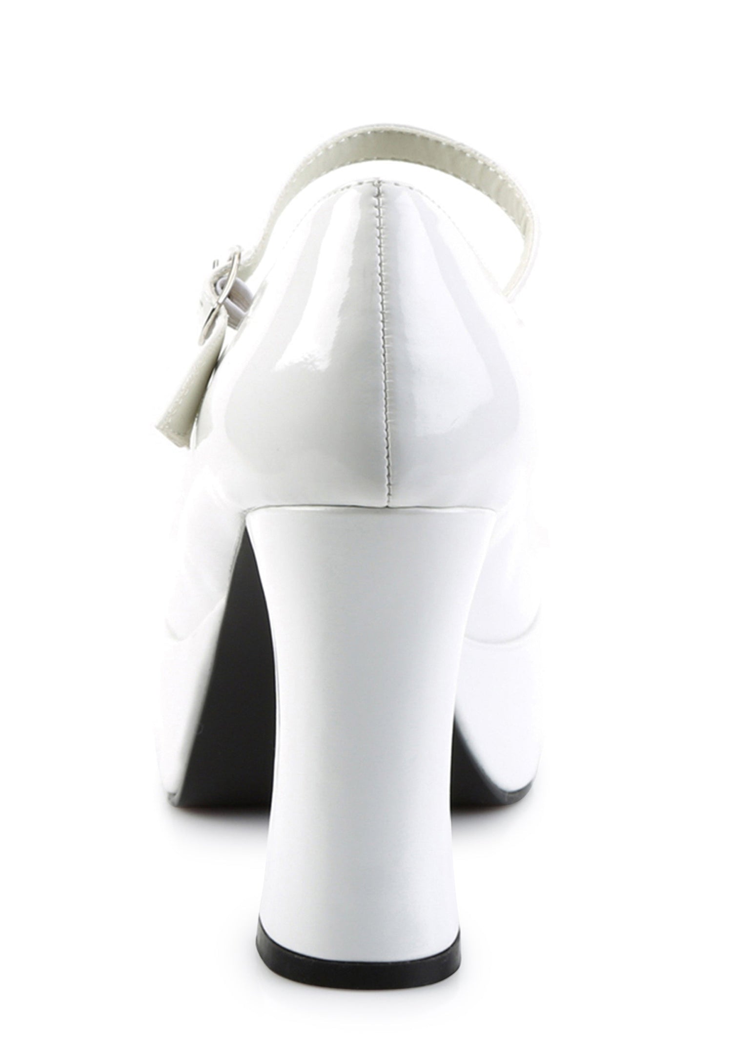 Mary Jane 50 Platform Heels - White