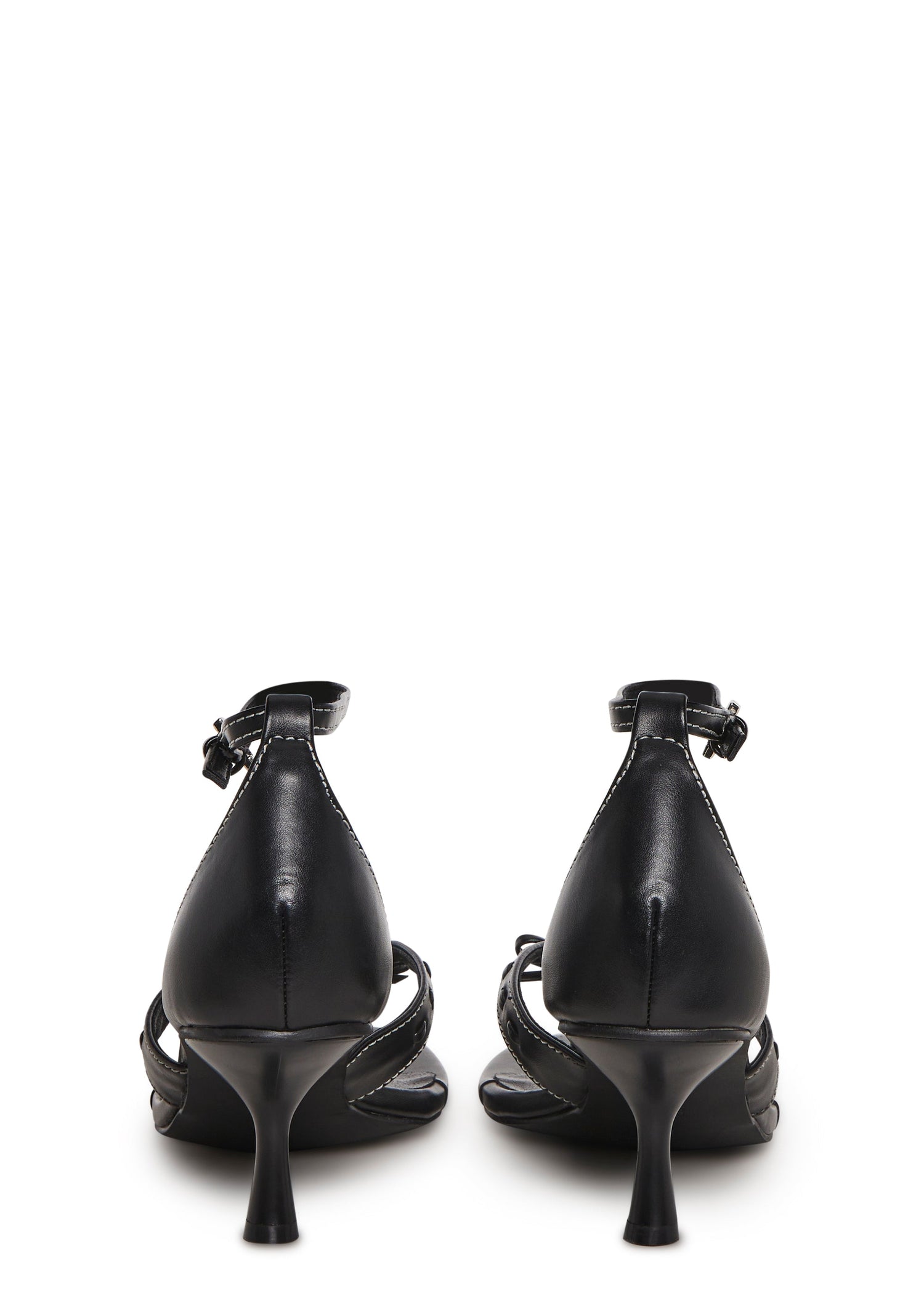 Lexi Ankle Strap Thong Sandal - Black