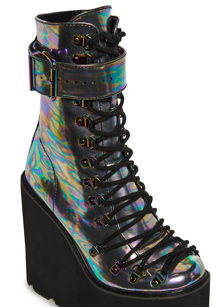 Traitor Boots Oil Slick Super Platform