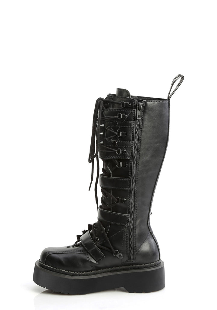 Rebel-200 Platform Knee High Boots