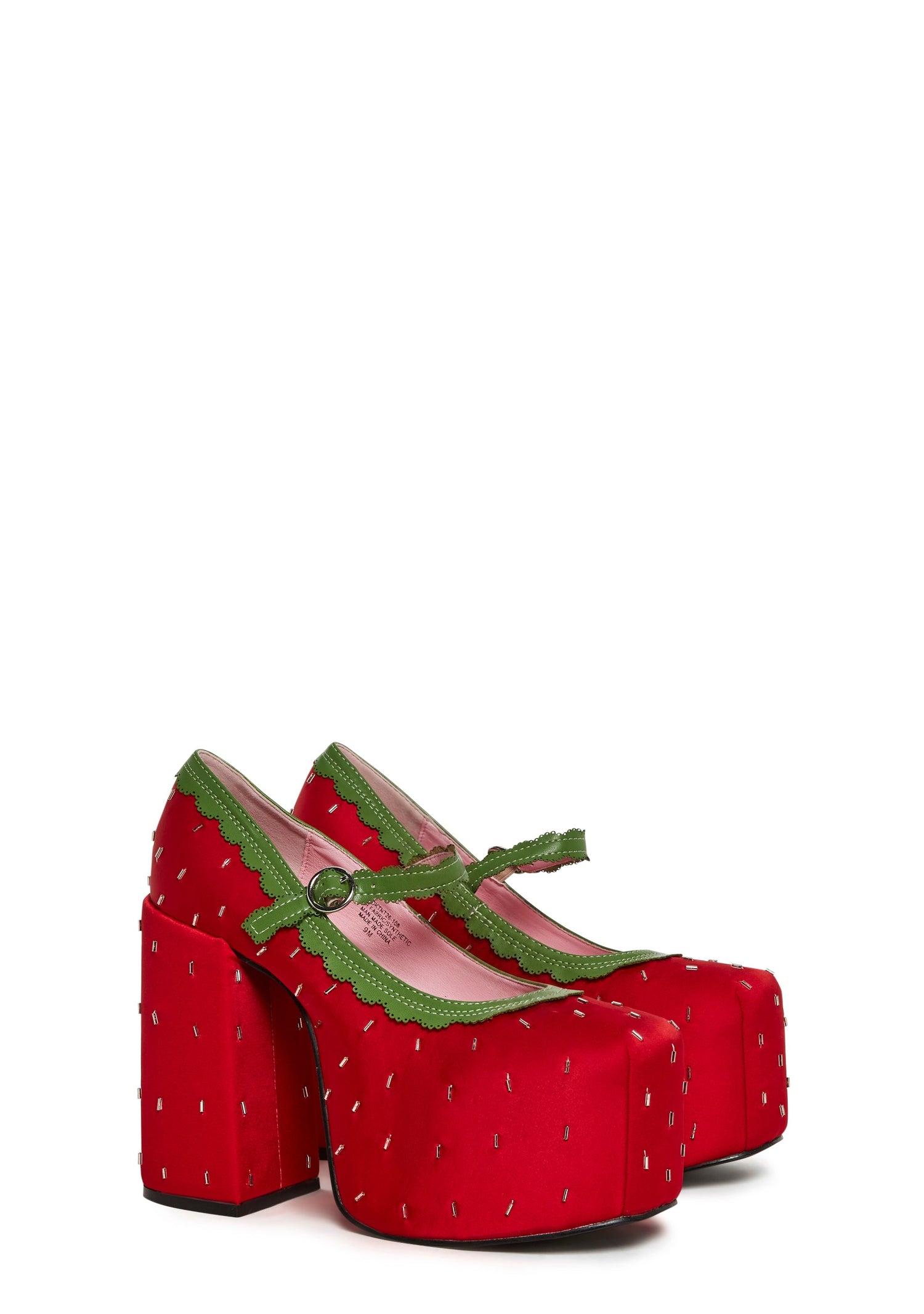 Strawberry Sweet Mary Jane Platform Heels