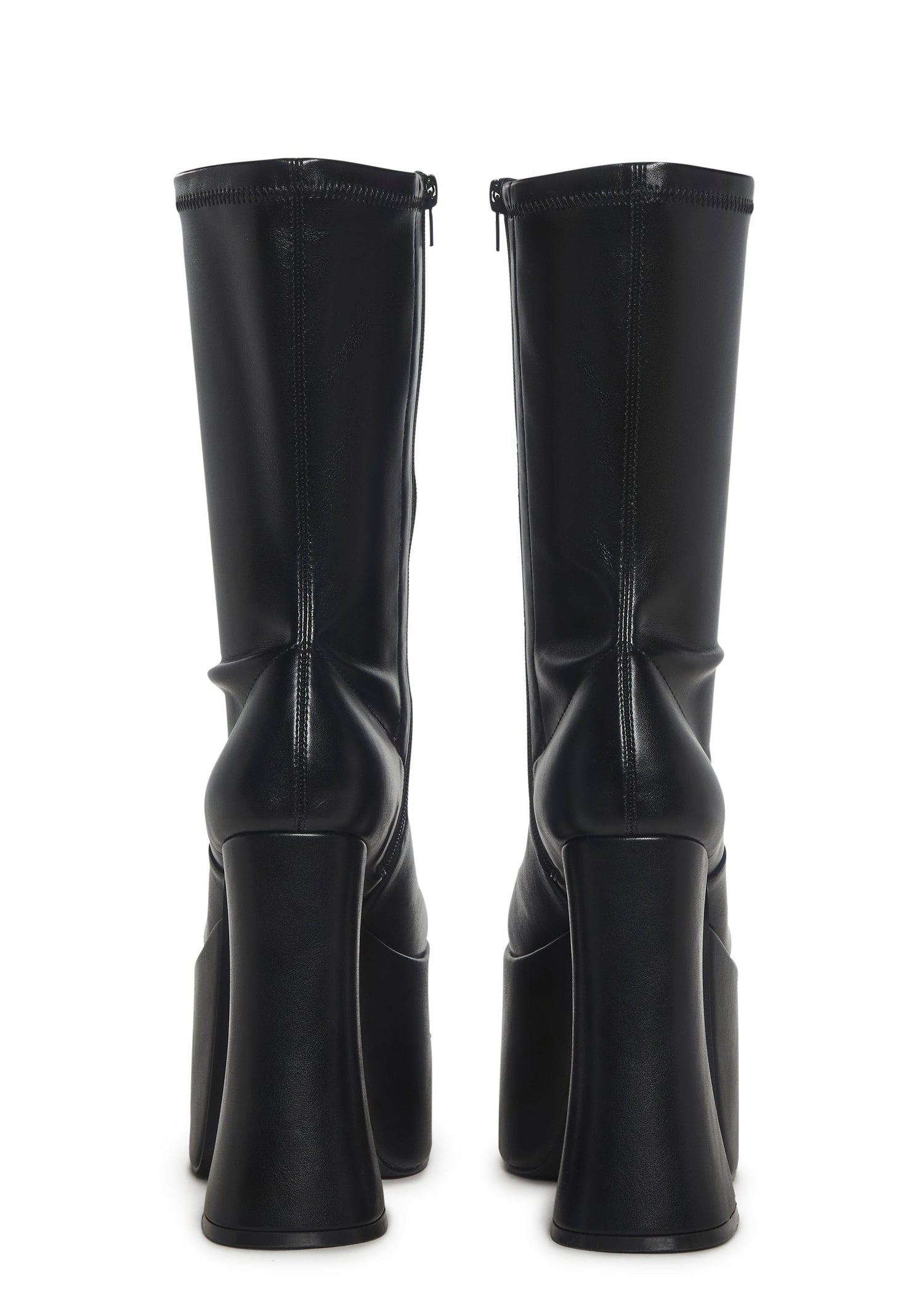 Retro Party Stretch Boots - Black