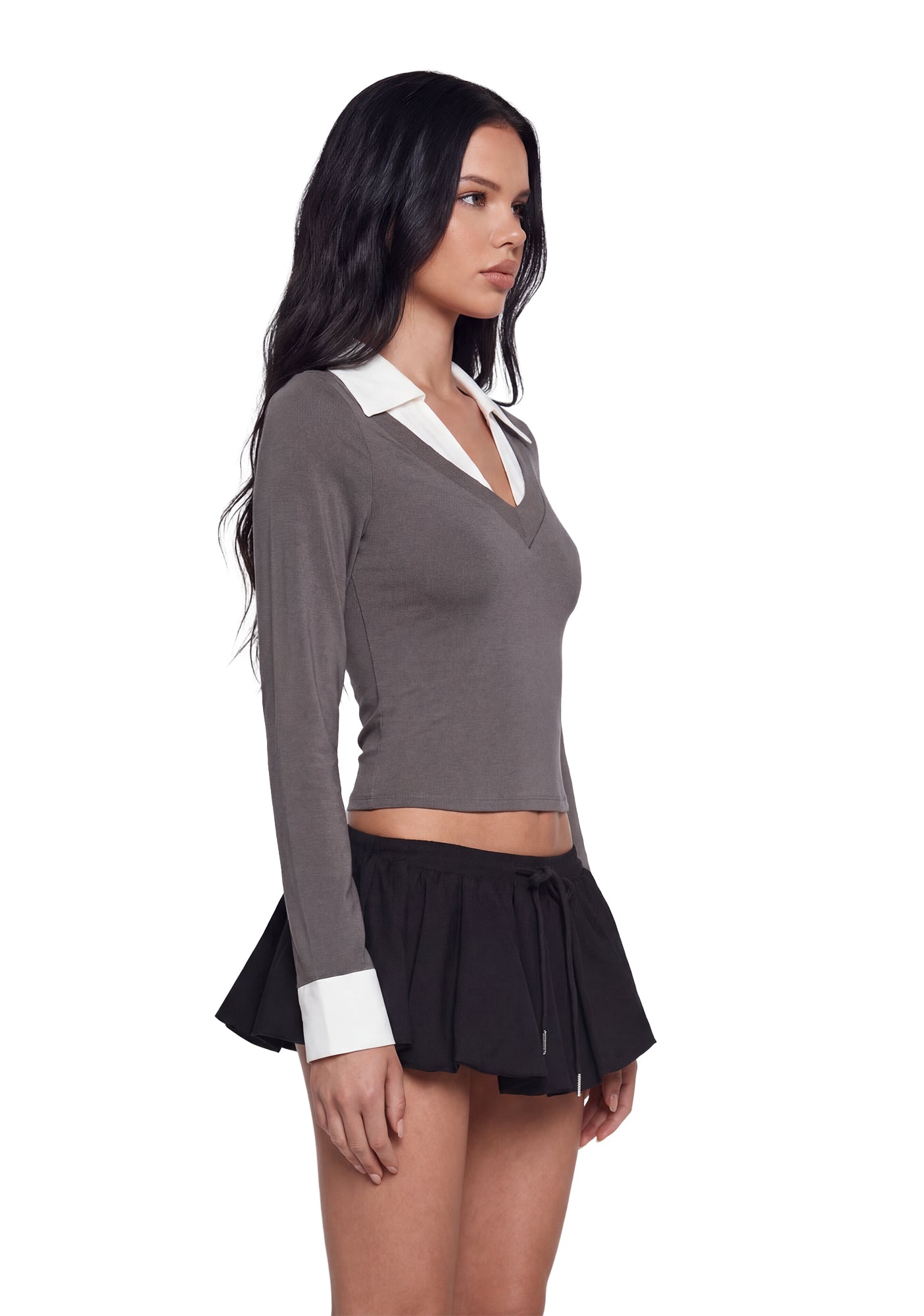 Eleanor Collared Long Sleeve Top