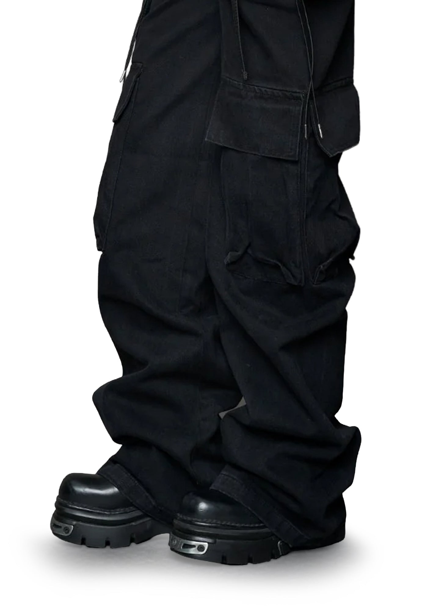Denim Panty Trousers - Black
