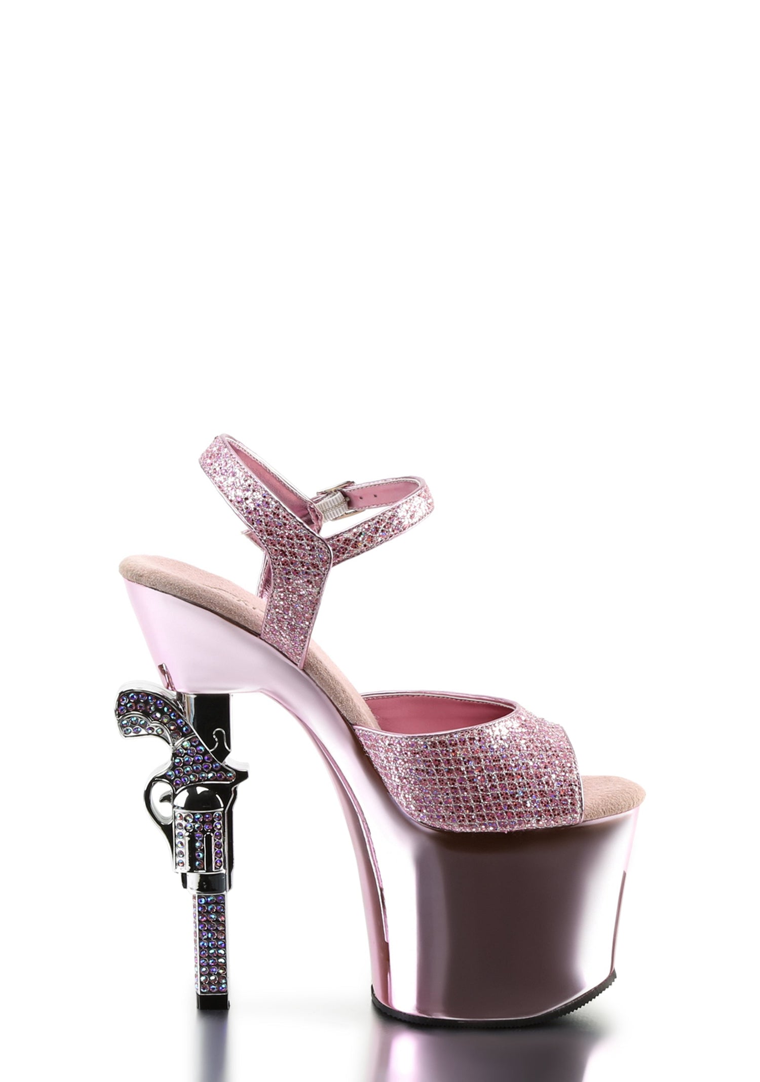 Revolver-709 Gun Heels - Baby Pink