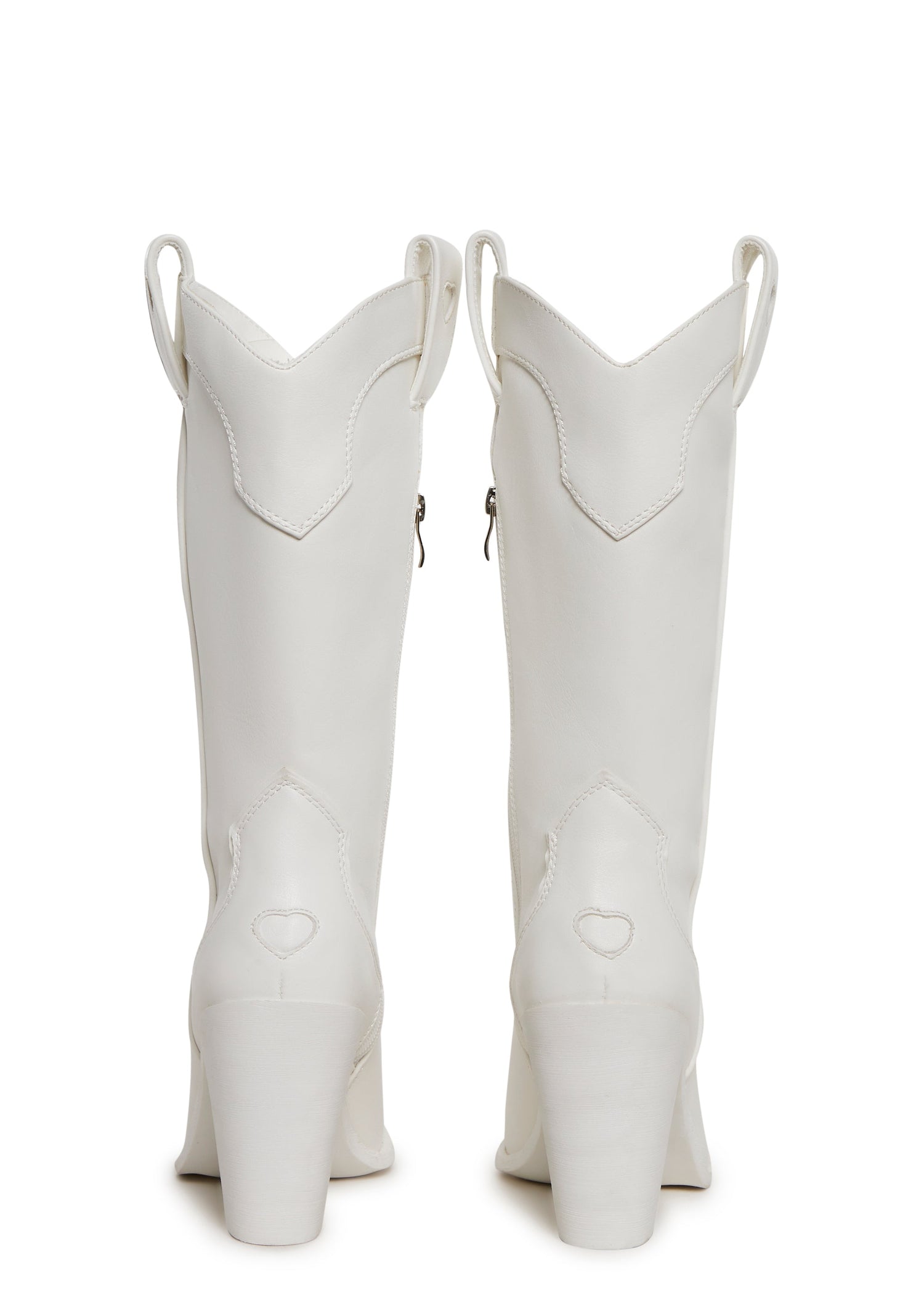 Basic Present Perfect Cowboy Boots - White