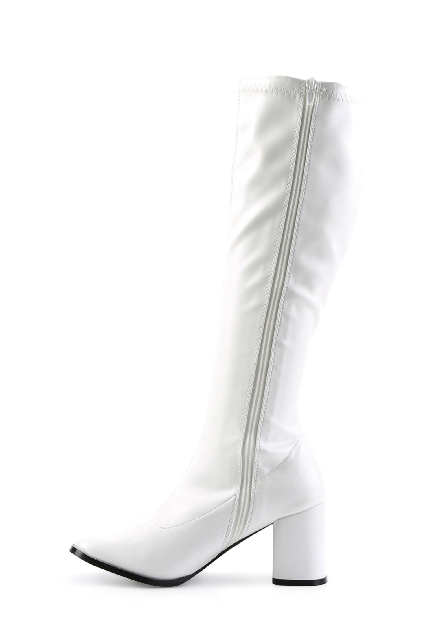 Gogo 300 Knee High Boots - White