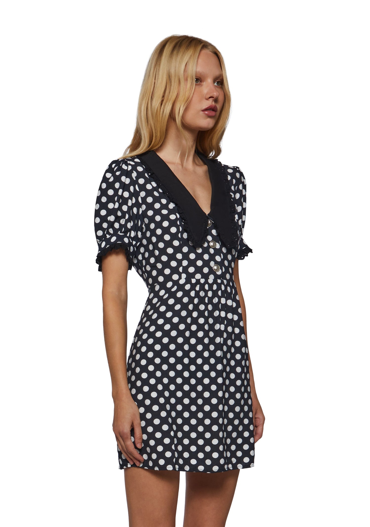 Jenny Polka Dot Babydoll Dress