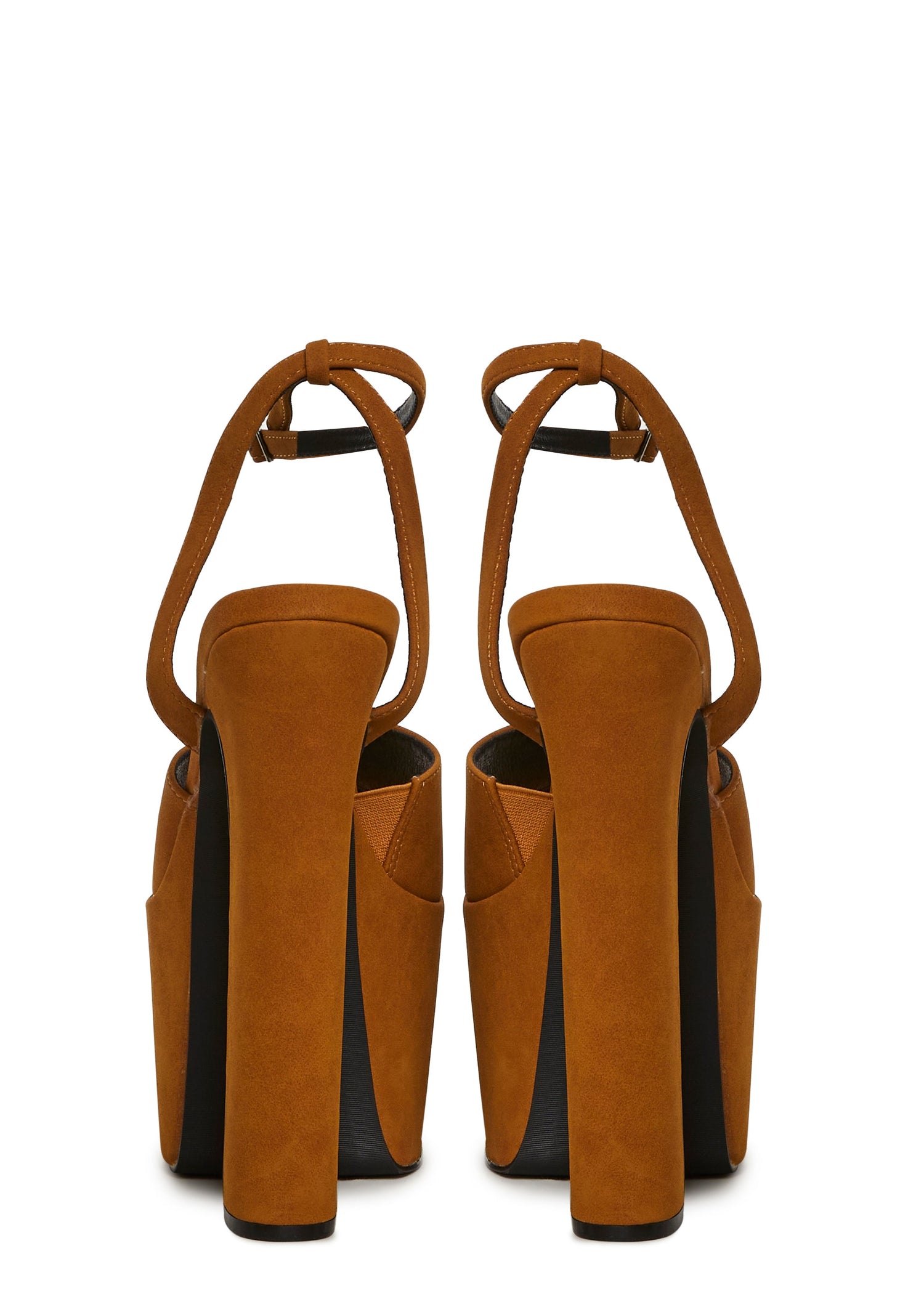 Devour Suede Platform Heels - Carmel