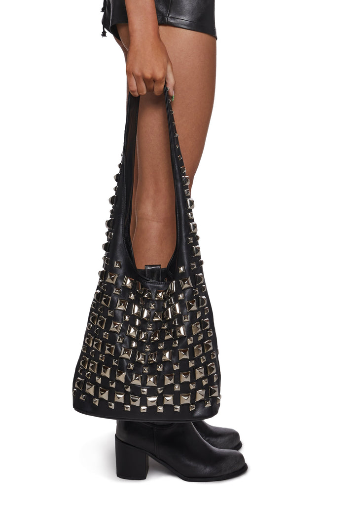 Drama First Studded Tote Bag