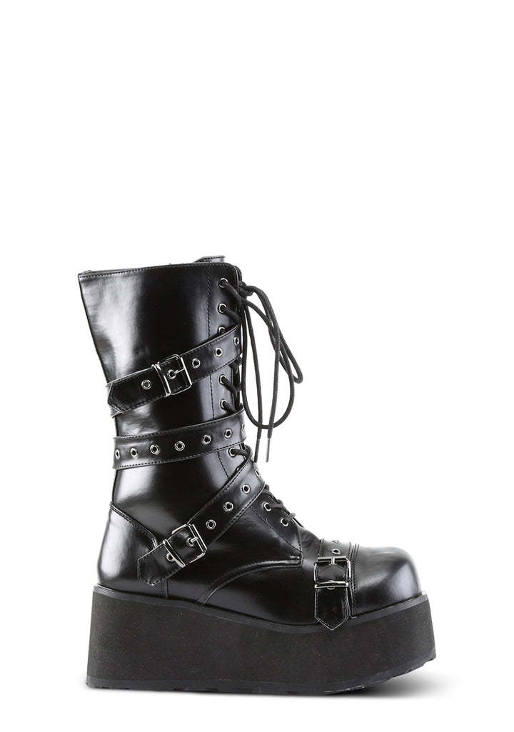 Trashville-205 Wrap Mid Calf Platform Boots