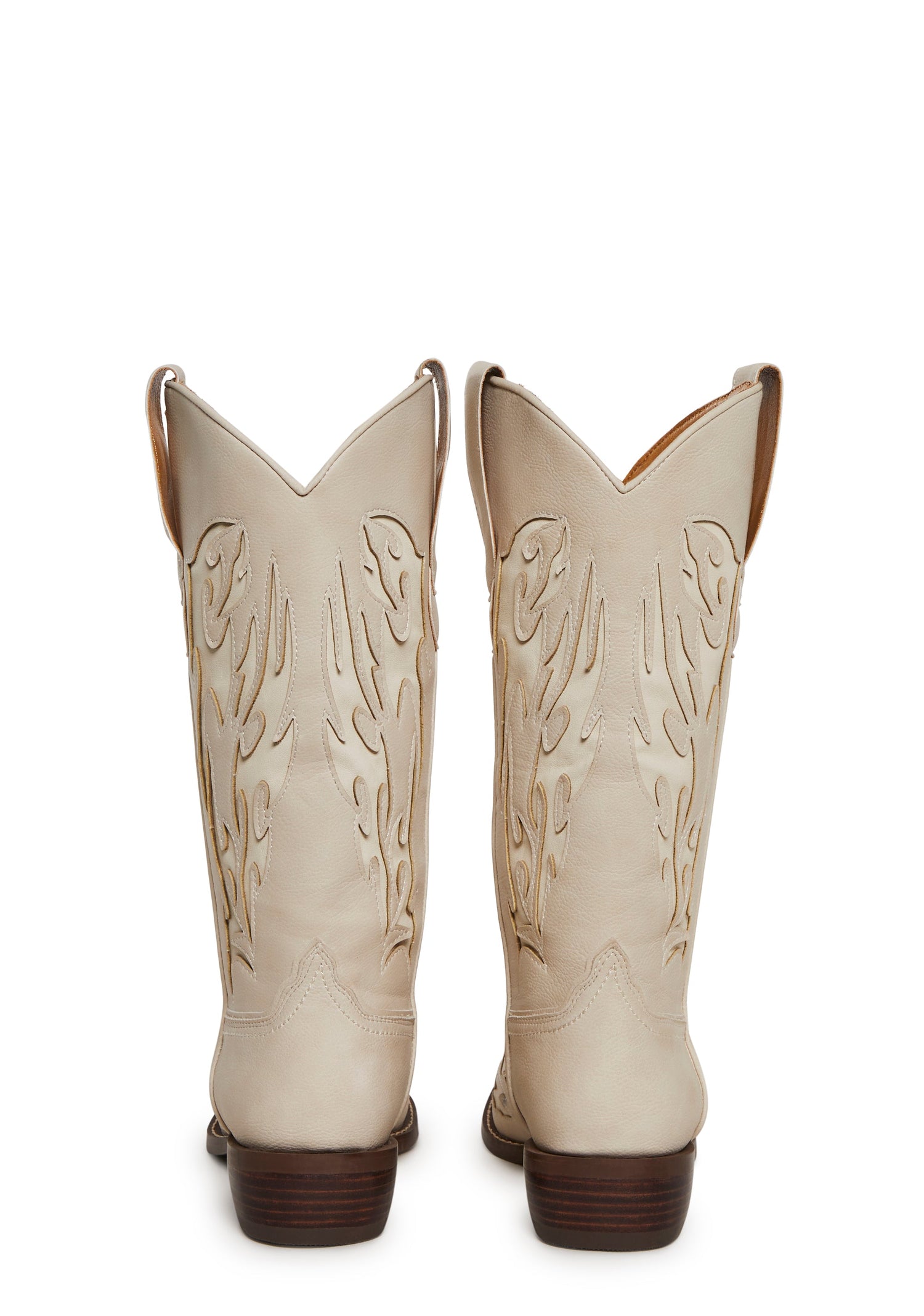 Cyber Scars Cowboy Boot - Beige