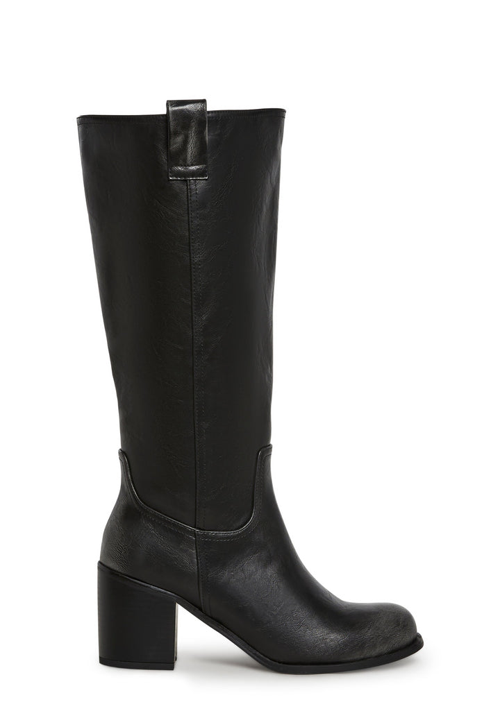 Luster Vegan Leather Boots - Black