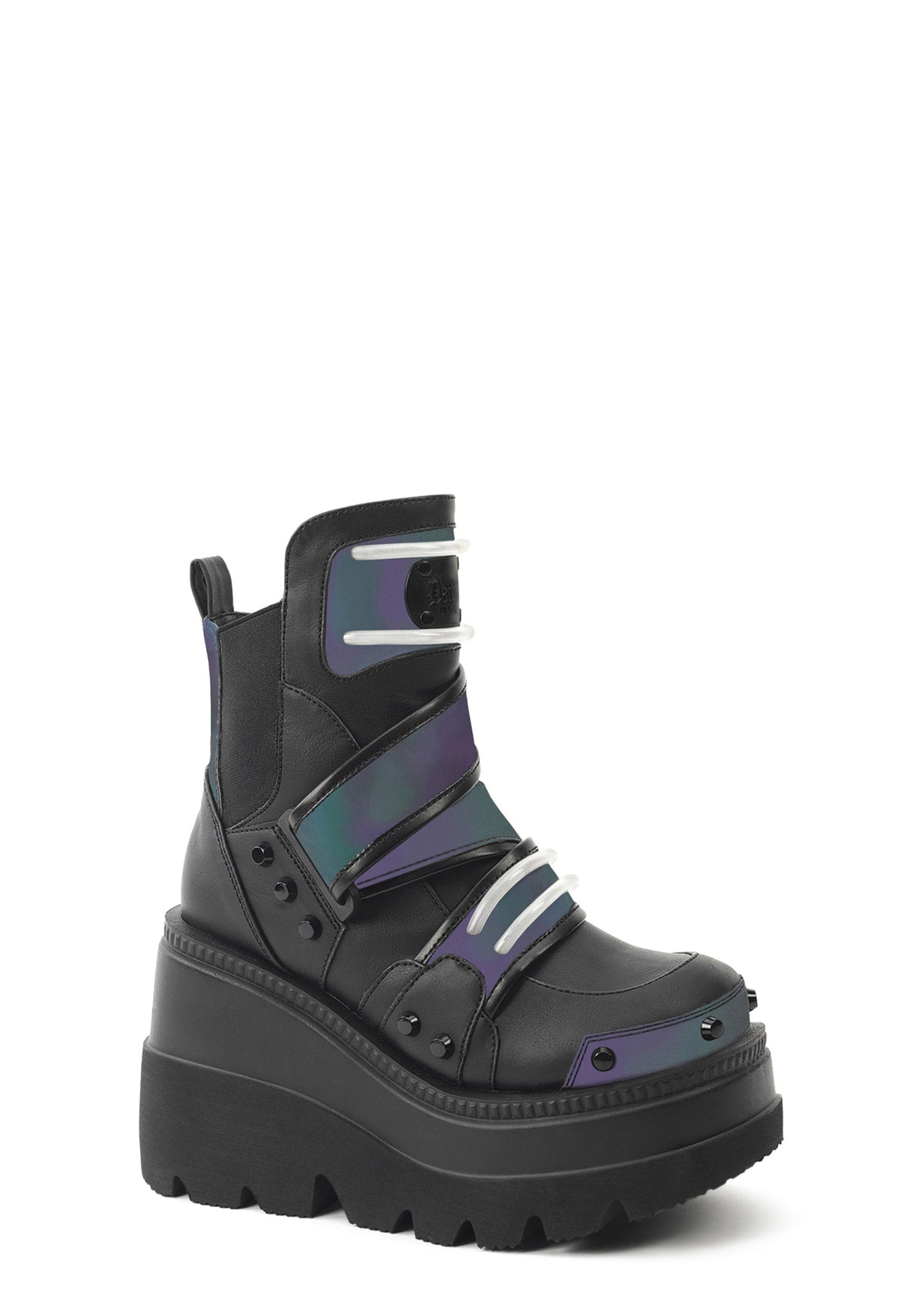 Shaker-58 Reflective Platform Ankle Boots