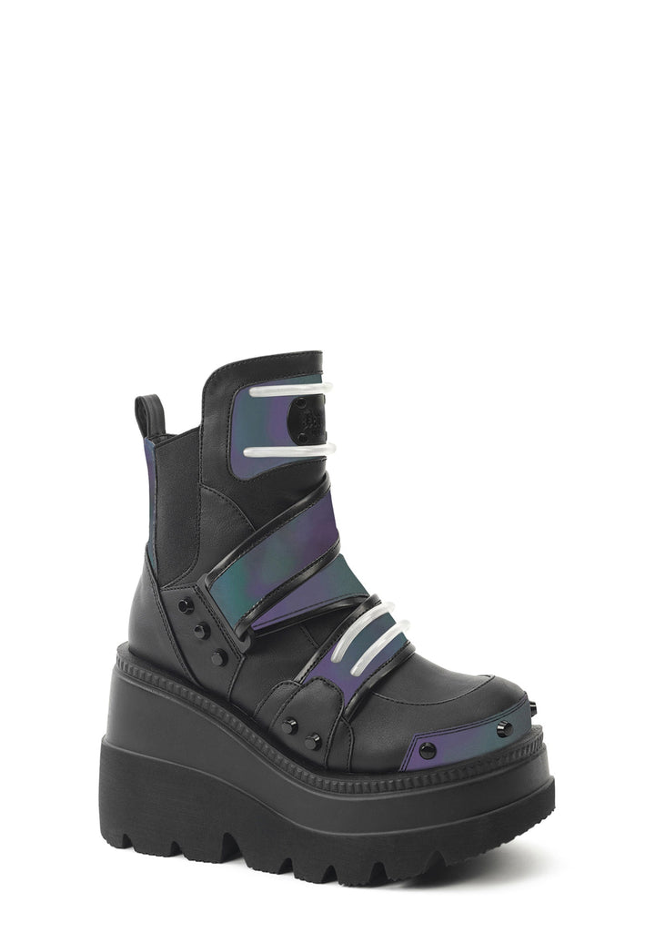Shaker-58 Reflective Platform Ankle Boots