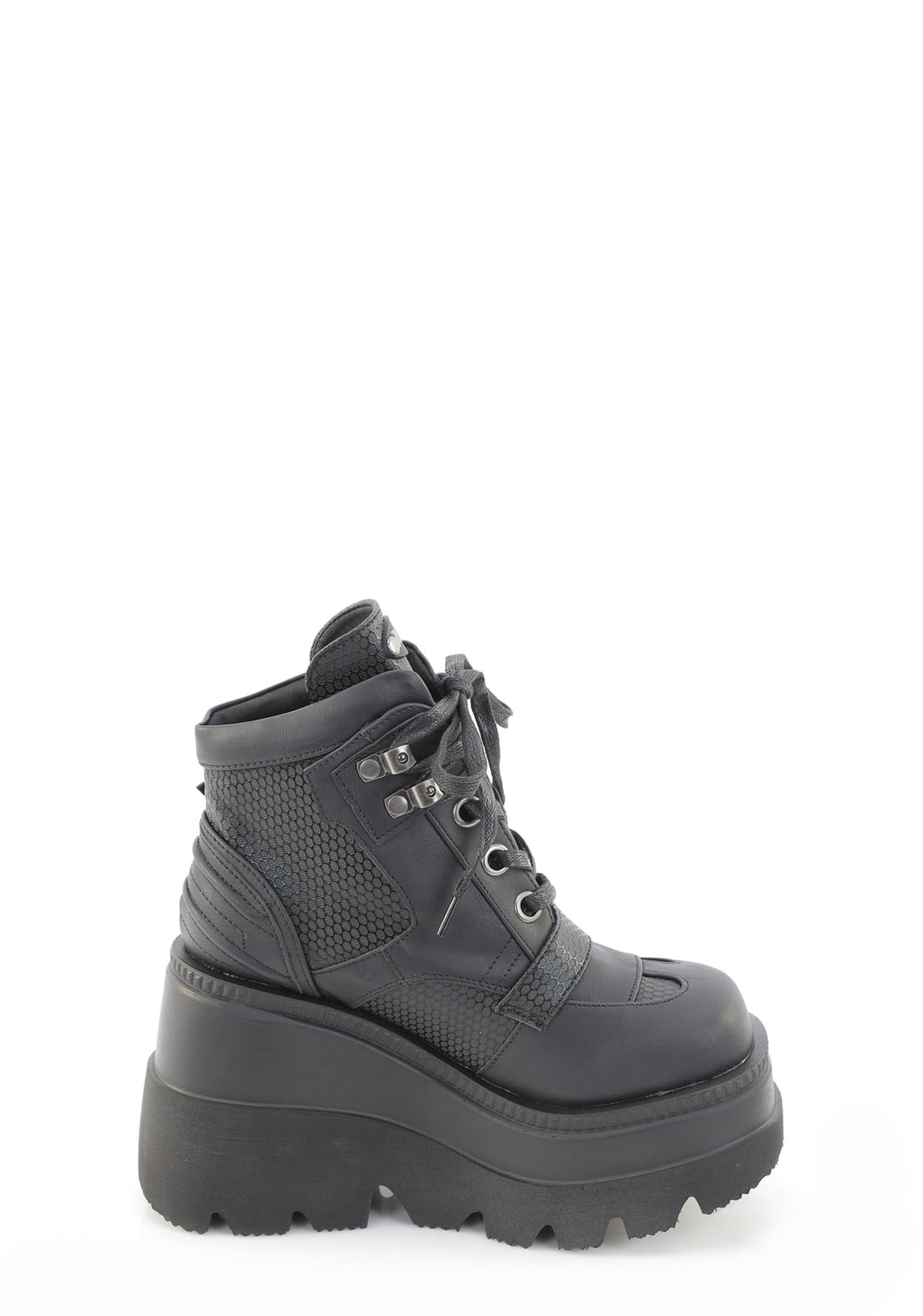Shaker-37 Mesh Platform Ankle Boots