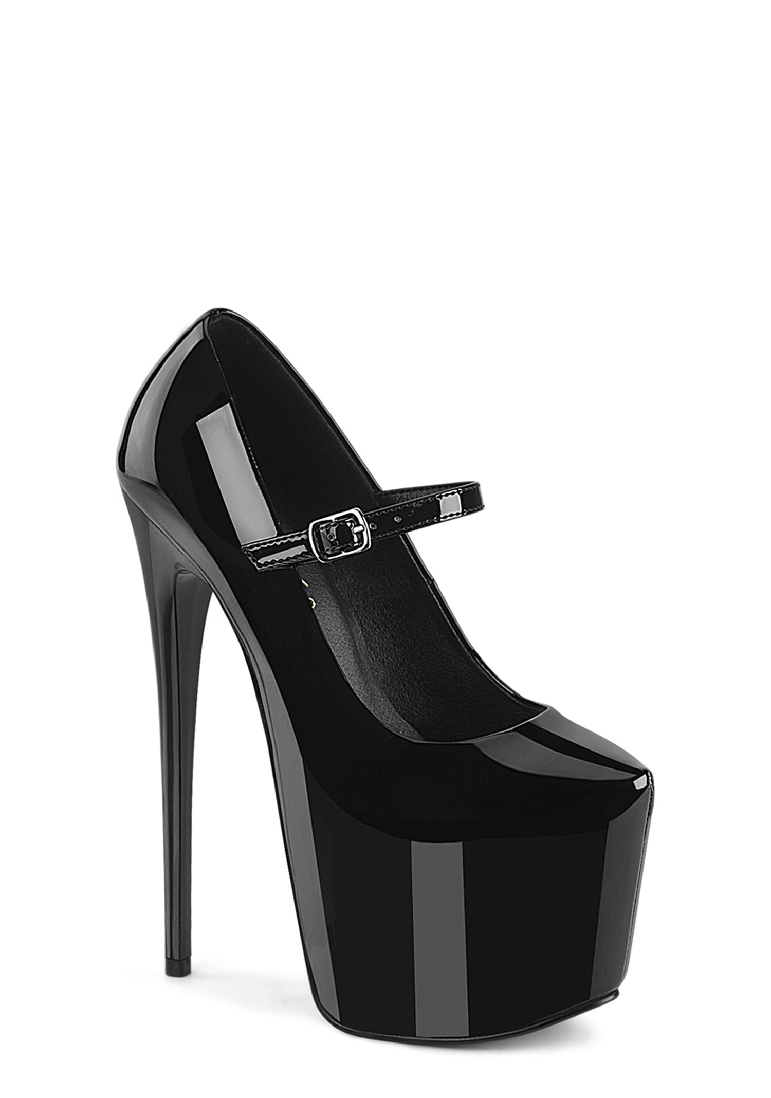 Jubilant-28 Platform Mary Jane Pumps-Black