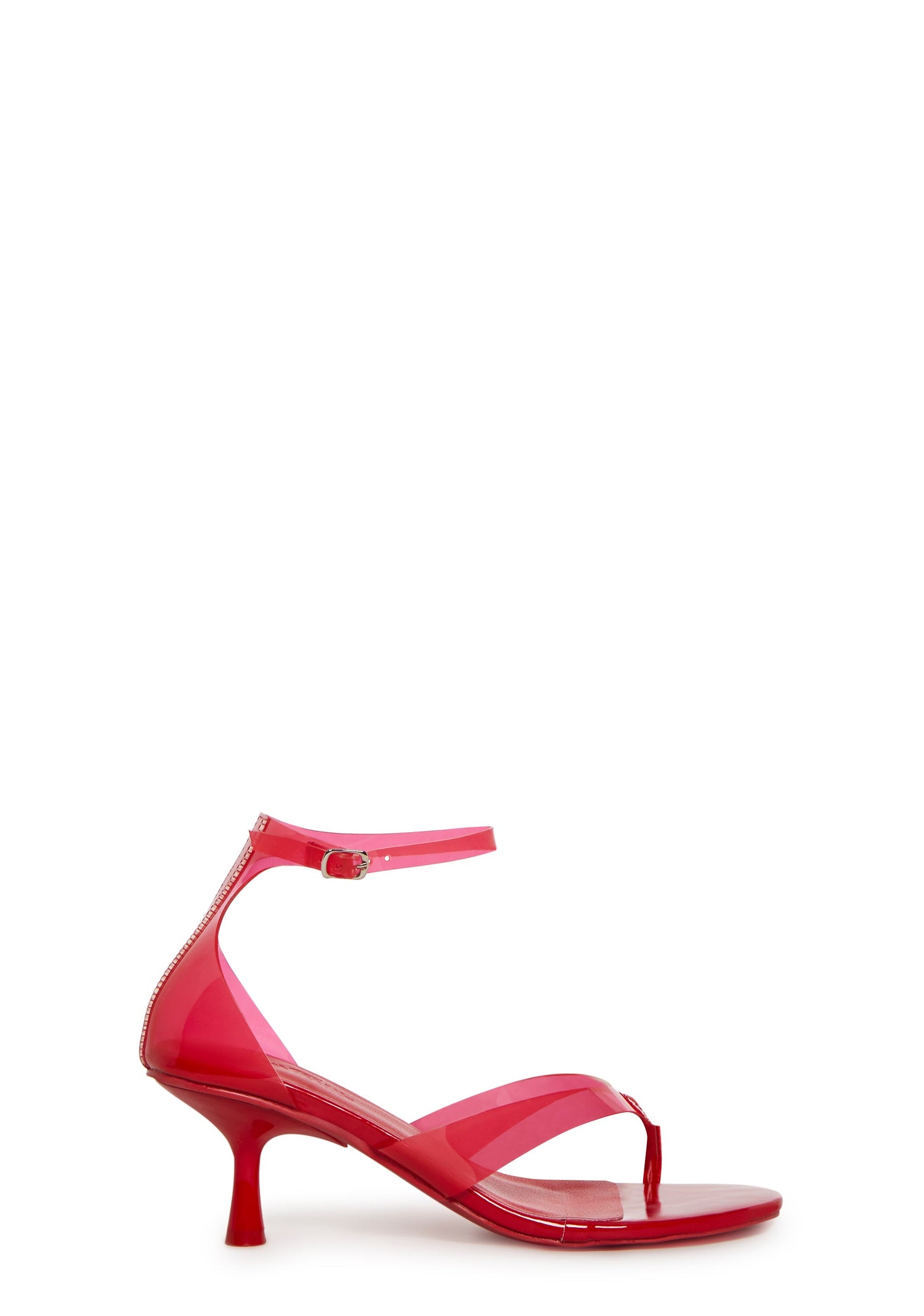 Jelly Ankle Strap Thong Sandal - Red
