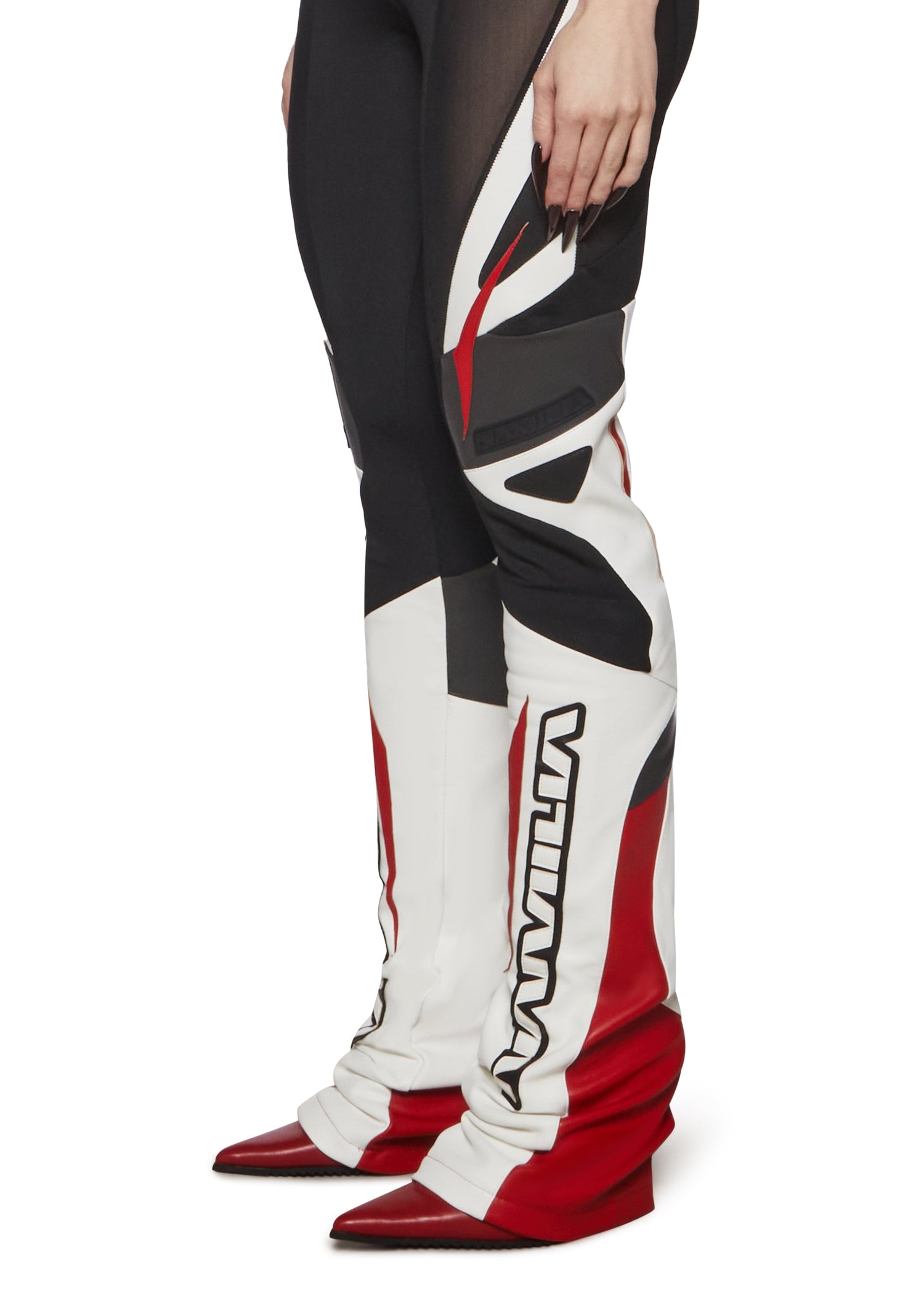 Moto Mesh pants - White