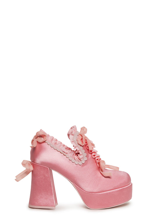 Bisou Baby Platform Heels - Pink