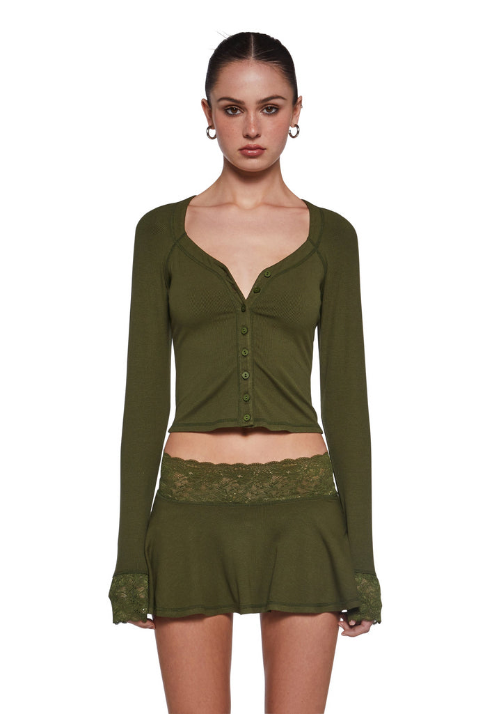 Hallway Season Skirt Set - Green