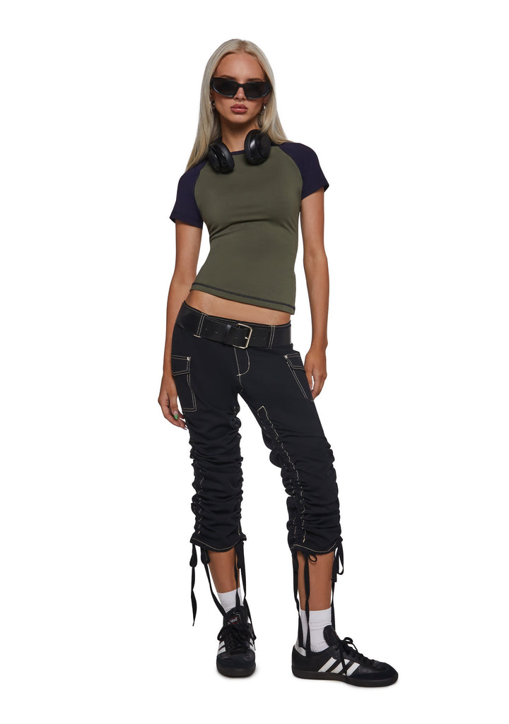 Texting Back Low Rise Pants