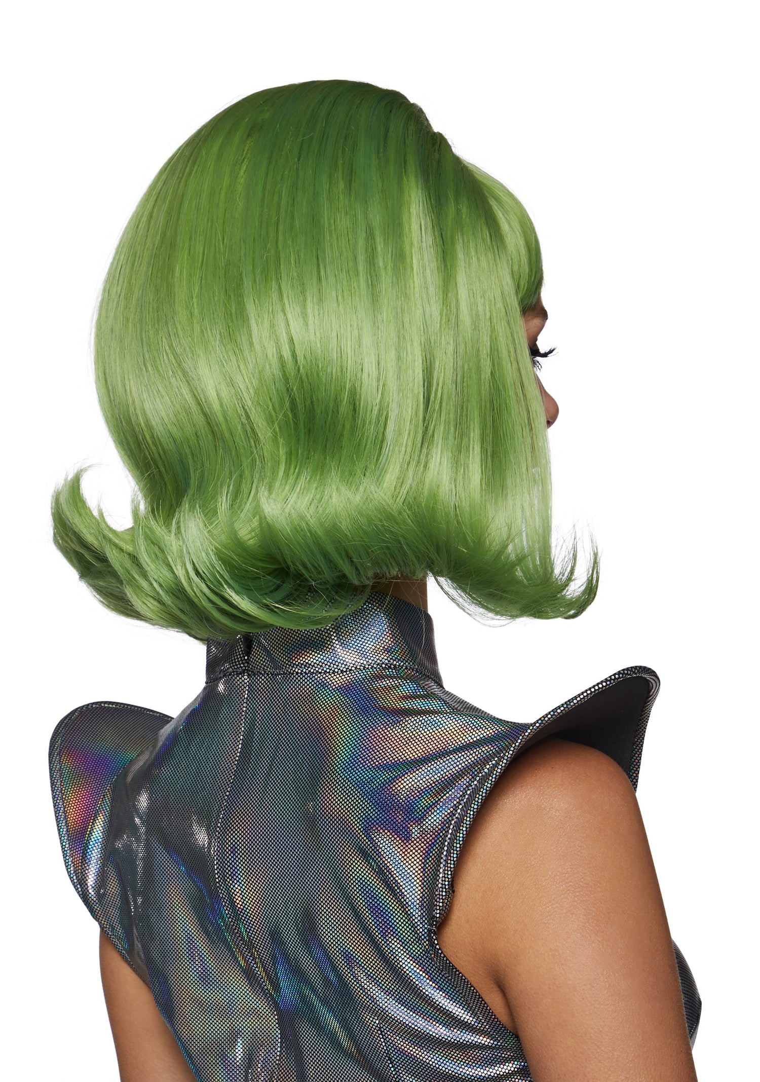 Retro Alien Girl Wig - Green