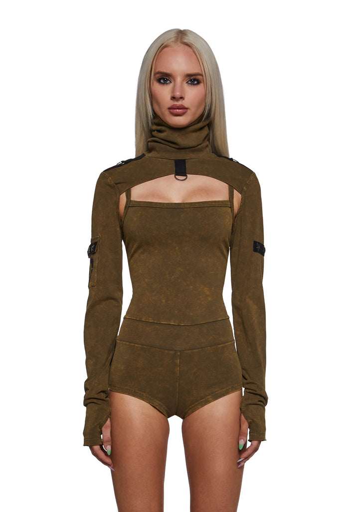 Outro Knit Romper And Shrug Set