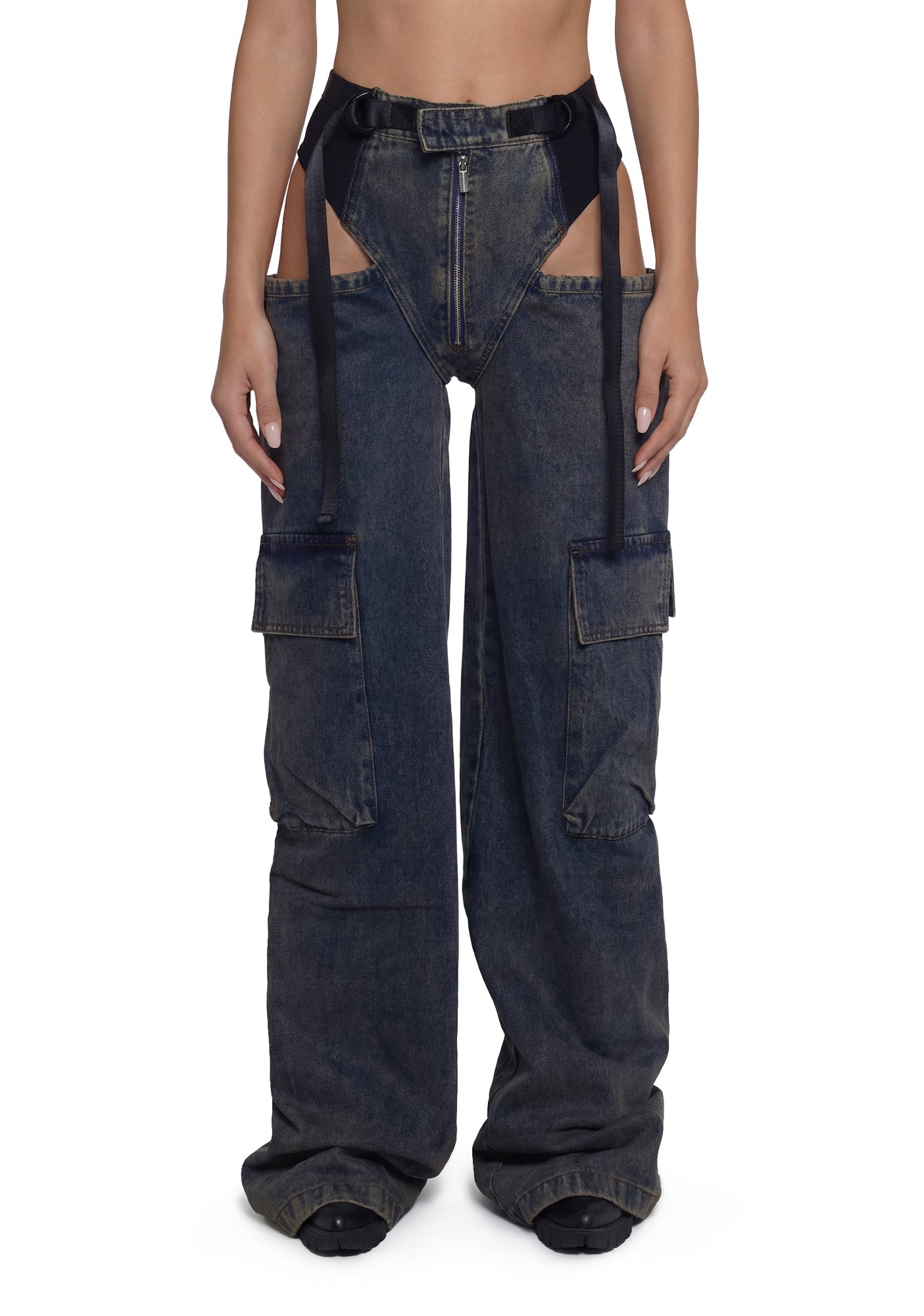 Denim Panty Trousers - Medium Wash