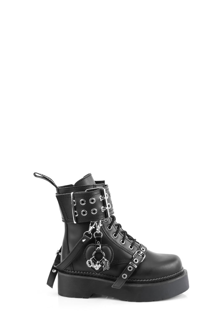 Rebel-52 Platform Combat Ankle Boot