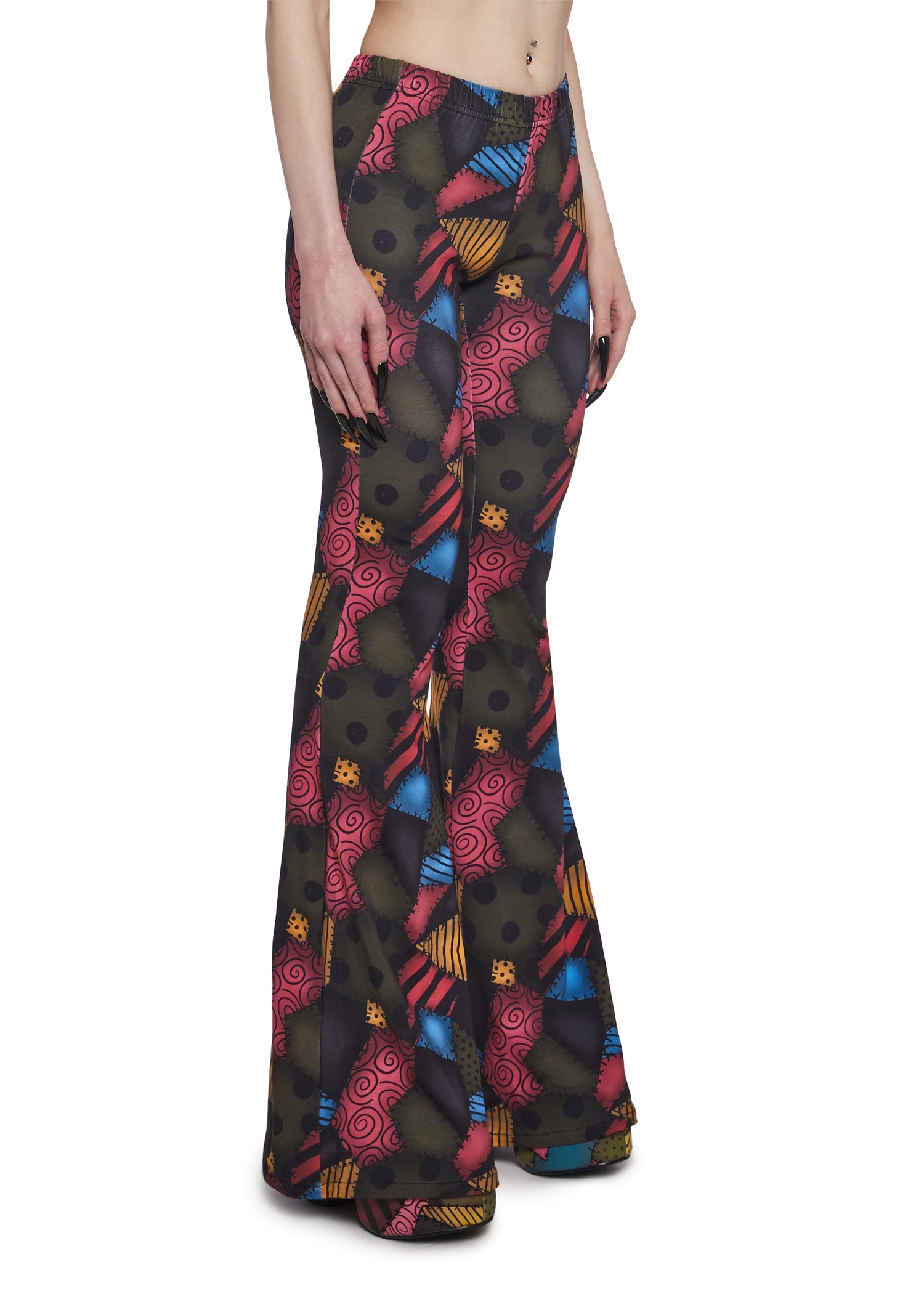 Mismatched Doll Flared Leggings