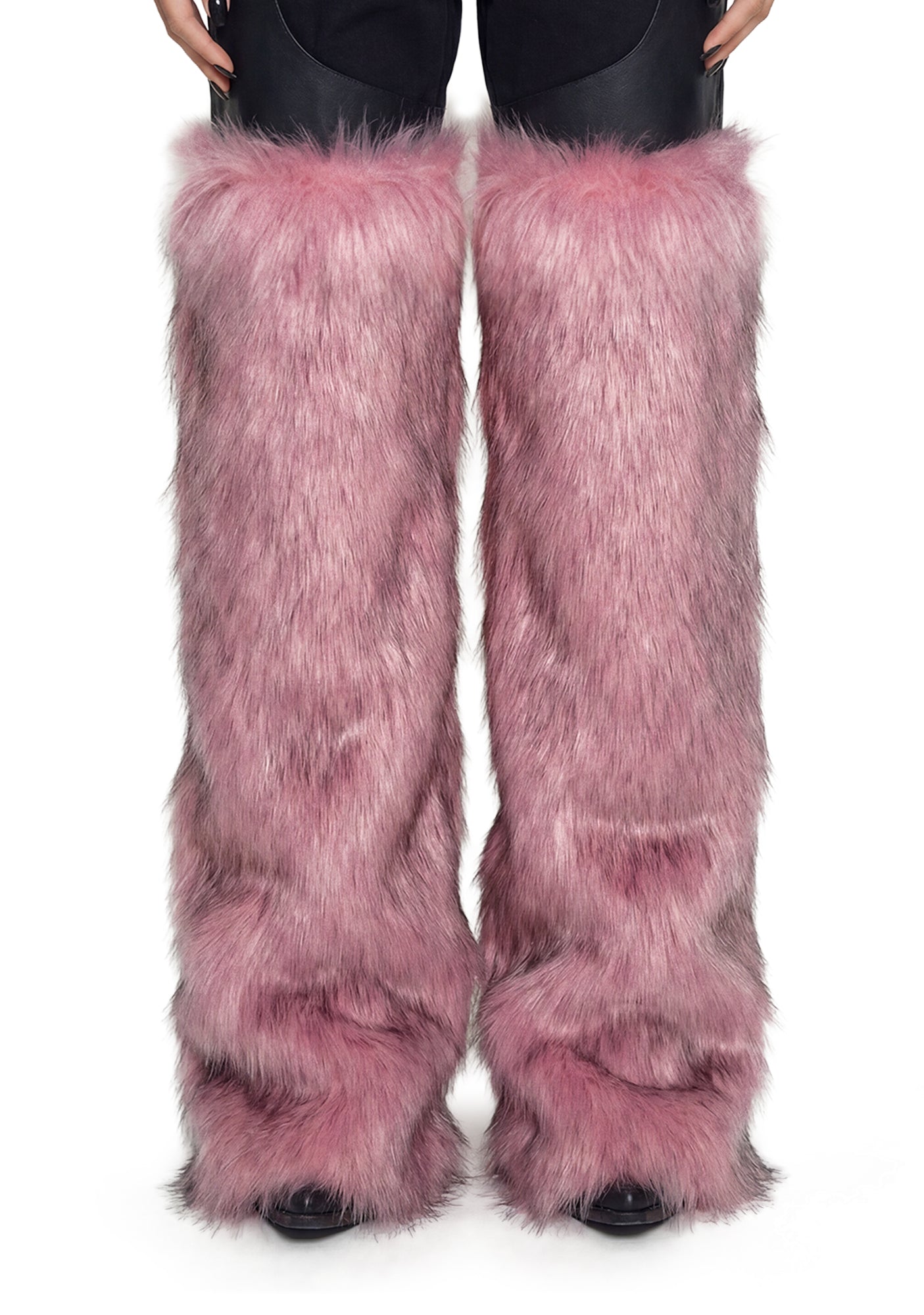 Faux Fur Chaps - Pink