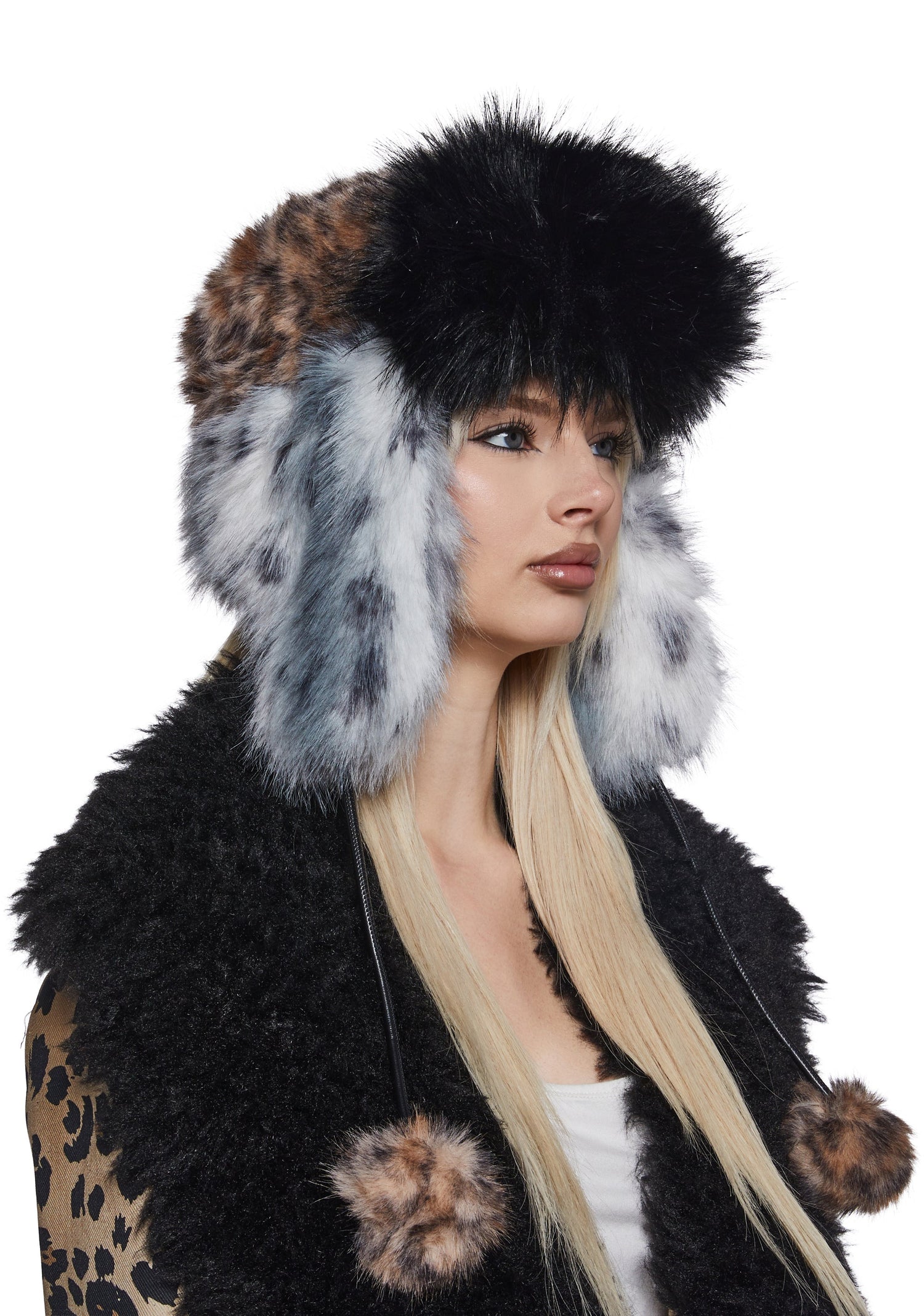 Popular Elite Faux Fur Hat - Multi