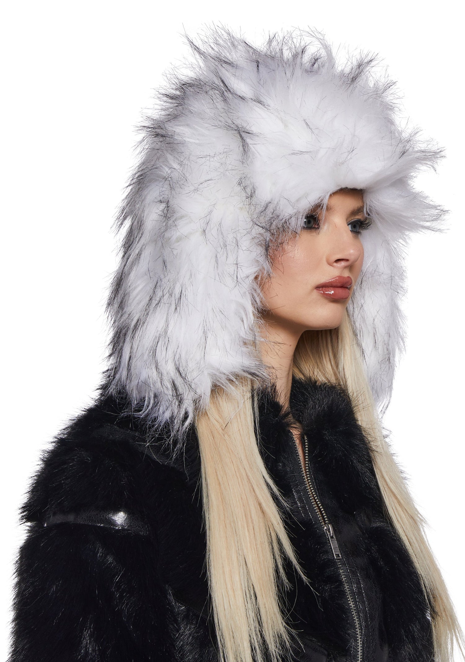 Aura Faux Fur Trapper Hat - White