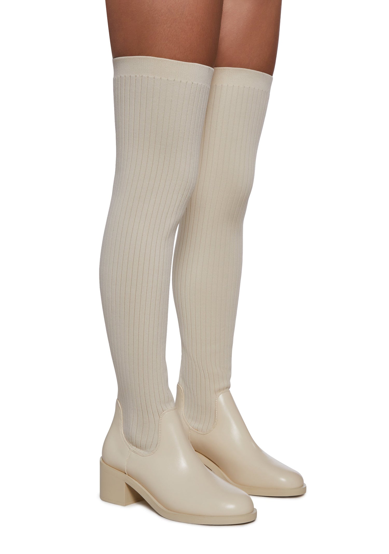 Total Rizz Knee High Boots - Off White