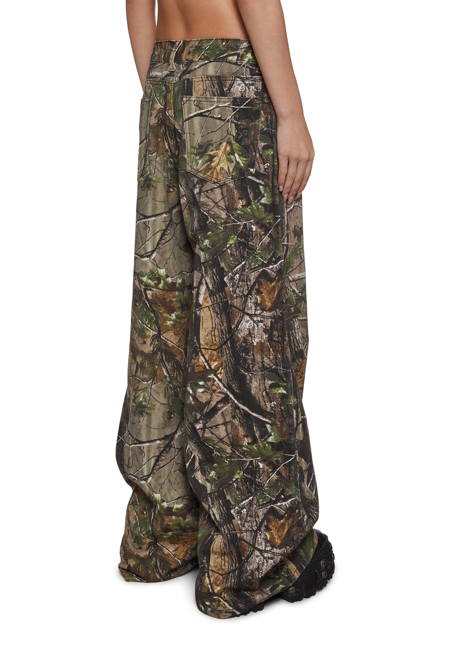 Sinful Attitude Wide Leg Jeans - Camo