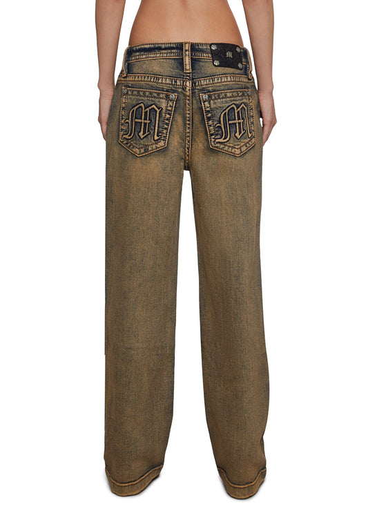 30" High Rise Slim Wide Jeans