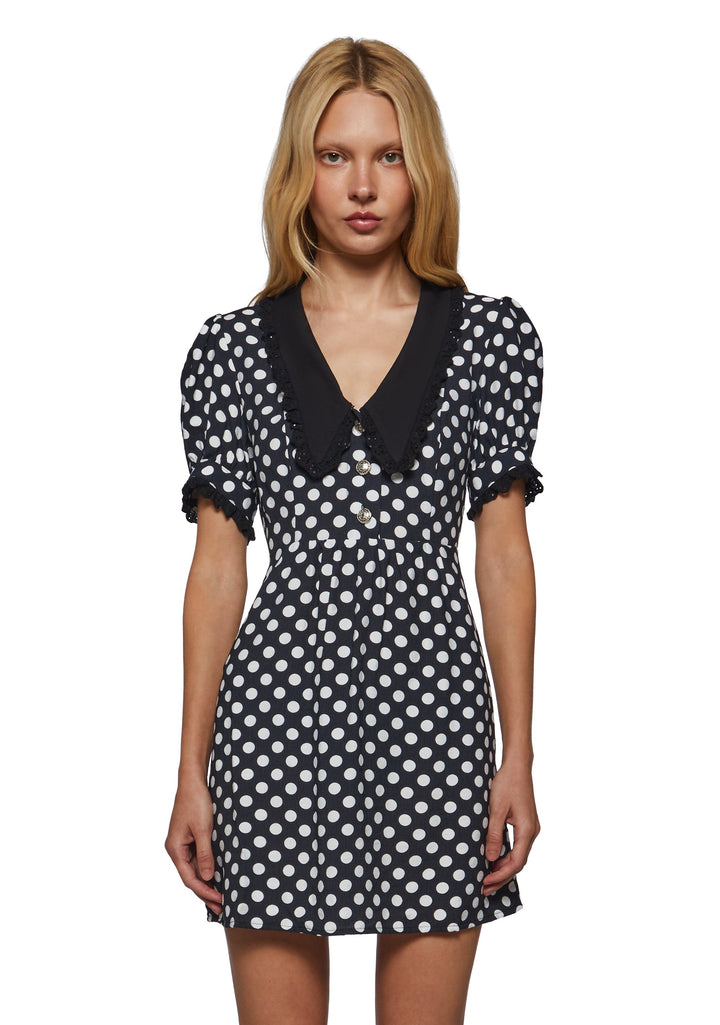 Jenny Polka Dot Babydoll Dress
