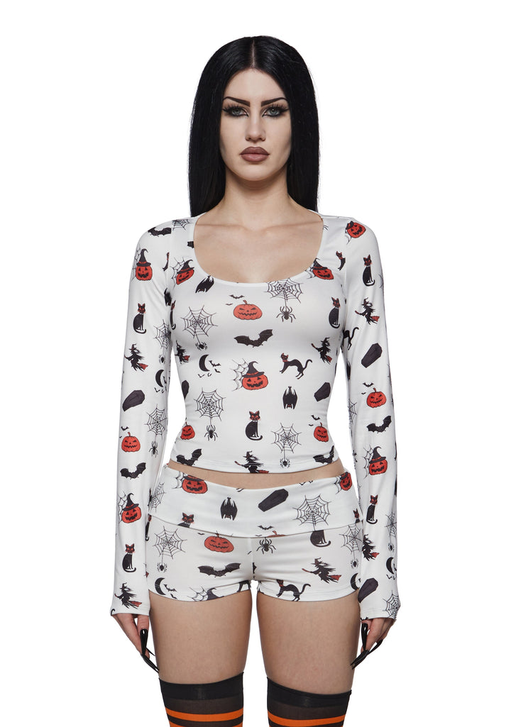 Haunted House Long Sleeve Top