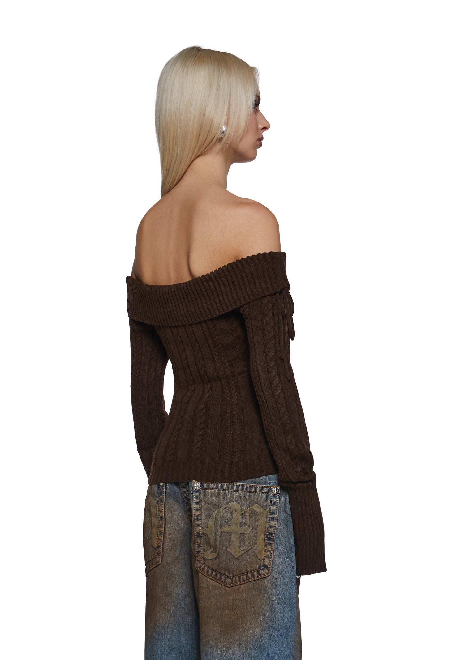 Deep Thoughts Long Sleeve Top - Brown