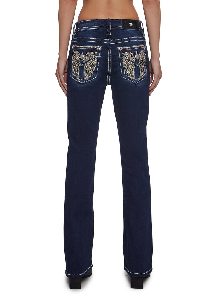 30" Mid Rise Boot Cut Jeans
