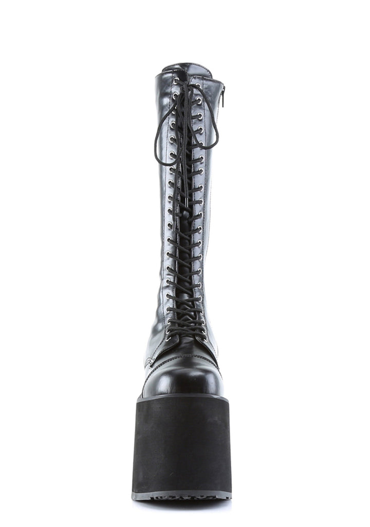 Mega-602 Platform Knee High Combat Boots